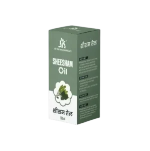 Box of JK Sheesham Oil for body massage with natural ingredients, suitable for skincare and wellness, available for online purchase